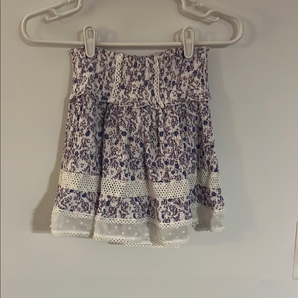 Floral Lace Trim Skirt Katie j nyc